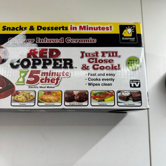 Copper Red 5 Minute Chef Electric Meal Maker Model OPEN BOX - Picture 3 of 5